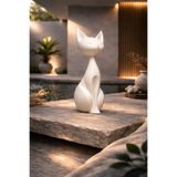 Neko | Dekoratif Minimalist Paris Kedisi Heykeli 20 cm | Flow Serisi Biblo | 3D Baskı Sanatı