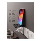 Nekotex3D Telefon Tutucu Tak-Çıkar Priz Üstü Şarj Rafı Siyah 8,4 cm x 8,4 cm