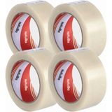 Nekuba Koli Bandı 4 Adet 45X100 Şeffaf (Gergedan) En 45MM, Uzunluk Net 100 Metre, Basınca ve Gerilim - Standart