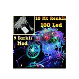 Neler Geldi Neler 100 Ledli Renkli 5 Fonksiyonlu 10 mt LED Yılbaşı Ağaç Süsü Sarkıt Işık LED Işık Ağaç Süsleme