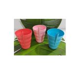 Neler Geldi Neler 3 Adet Renkli Pipetli Plastik Bardak Pipetli Bardak Pipet Bardak