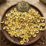 Neler Geldi Neler 320 Adet Raptiye Metal Raptiye Sarı Raptiye Çivisi Gold Renk Rabtiye Sarı (Gold) Renk Dekoratif Çivi