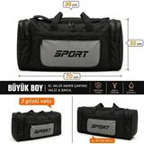 Neler Geldi Neler Büyük Boy El Valizi Asker Çantası 70 cm Spor Seyahat Çantası 3 Gözlü Dayanıklı Valiz & Bavul - Siyah