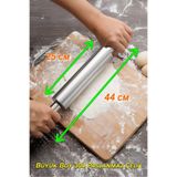 Neler Geldi Neler Büyük Boy Paslanmaz Çelik Merdane Ergonomik Döner Saplı Hamur Açma Rulosu Mutfak Şef Yardımcısı