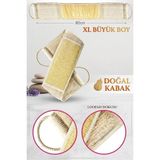 Neler Geldi Neler Büyük Boy Uzun Loofah Kabak Banyo Sırt Kesesi , 80 cm Hamam Lifi Banyo Kesesi Banyo Lifi - Bej