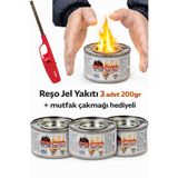 Neler Geldi Neler Çakmak Hediyeli Reşo Jel Yakıt Teneke Kutu 200 Gr Net 3 Adet Osmalı Ocak Yakıtı Kanp Piknik Yakıtı