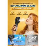 Neler Geldi Neler El Tipi Sulu Soğuk Buharlı Fan Şarjlı Mini Vantilatör 3 Kademeli USB Taşınabilir Masaüstü Fan Güçlü Batarya - Çok Renkli