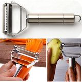 Neler Geldi Neler Jumbo Boy Paslanmaz Çelik Turbo Jülyen Sebze ve Meyve Soyucu Pratik Soyacak Metal Sebze Soyacak 18CM - Gümüş