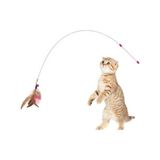 Neler Geldi Neler Kedi Oyun Oltası 90 cm Renkli Tüylü Kedi Oyuncağı Çelik Telli Kedi Oyun Tüyleri