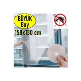 Neler Geldi Neler Kesilebilir Pencere Sinekliği Cırt Bantlı Yapışkanlı Çıkarılabilir Tül Sineklik 150cm X 130cm
