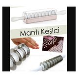 Neler Geldi Neler Mantı Kesme Merdanesi 9 Bıçaklı Mantı Yapma Aleti Düz Mantı Merdane Kesme Hamur Kesme - 1 Adet
