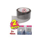 Neler Geldi Neler Yapışkanlı Sineklik Yaması Tülü Tamir Bandı Bantı Delik Fiber Tül Yapıştırma Gri 48 mm X 2 Metre