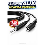 nelerbulurum 1.5 Metre 3.5mm Erkek-Dişi Ses Kulaklık Uzatma Kablosu Telefon Tablet Ses Aux Uzatma kablosu