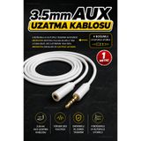 nelerbulurum 1 Metre 3.5mm Erkek-Dişi Ses Kulaklık Uzatma Kablosu 4 Boğumlu Telefon Tablet Ses Aux Uzatma kablosu