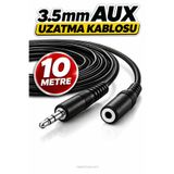 nelerbulurum 10 Metre 3.5mm Erkek-Dişi Ses Kulaklık Uzatma Kablosu Telefon Tablet Ses Aux Uzatma kablosu