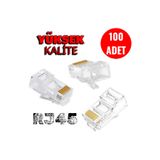 nelerbulurum 100 Adet Cat5 Cat6 Rj45 8p8c Jack Ethernet Internet Modem Kablosu Soketi Network Uç