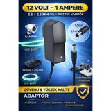 nelerbulurum 12V 1A Adaptör 5.5*2.5 MM LEDLİ – LED Şerit, Güvenlik Kamerası, Modem ve Router İçin Güç Kablosu