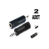 nelerbulurum 2 ADET Jack Dönüştürücü - Büyükten Küçüğe Jak Dönüştürücü (6.3 MM UCU 3.5MM UCA ÇEVİRİR)