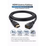 nelerbulurum 2 Metre HDMI Uzatma Kablosu Erkek Dişi 2.0 Full HD 1080p TV Box Projeksiyon Uyumlu