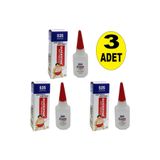 nelerbulurum 3 ADET 20gr Metal-plastik-cam-ahşap-porselen Çok Güçlü Pratik Hızlı Japon Yapıştırıcı