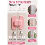 nelerbulurum 3M Çift Taraflı Bantlı Dolap Çekmece Pencere Buzdolabı Sebil Eşya Sabitleyici Bebek Çoçuk Koruyucu Güvenlik Kilidi 1 Adet