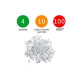 nelerbulurum 4 NUMARA ÇELİK ÇİVİLİ 4 MM KROŞE Uydu Anten Data Cctv Tv Kablosu vb. kroşesi (100'LÜ POŞET)