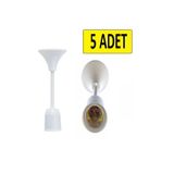 nelerbulurum 5 ADET FULL BAKIR PORSELEN TİJ E27 DUY