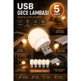 nelerbulurum 5 Adet Mini USB LED Gece Lambası Gün Işığı – Powerbank, Laptop ve Adaptör Uyumlu Taşınabilir Tak-Çalıştır Işık