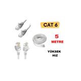 nelerbulurum 5 METRE Cat6 Lan Network İnternet Ethernet Kablosu Bilgisayar Modem Rj45 Patch Adsl kablosu