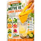 nelerbulurum Dayanıklı Narenciye Lime Portakal Limon Sıkacağı Pratik Meyve Presi Meyve & Sebze Sıkacağı