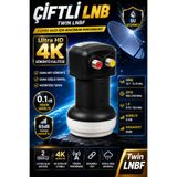 nelerbulurum İKİLİ LNB Yüksek Çift Çıkışlı Twin LNBF 4K Ultra HD Çiftli LNB DAHA NET GÖRÜNTÜ • DAHA GÜÇLÜ SİNYAL • KESİNTİSİZ YAYIN
