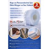 nelerbulurum Kendinden Yapışkanlı Kapı Ve Pencere Bandı Rüzgar, Toz, Ses, Fare, Böcek Geçirmez İzolasyon 3METRE