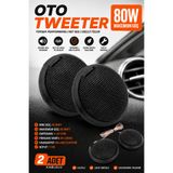 nelerbulurum Oto Tweeter Hoparlör 80W 2'li Set 4-16 Ohm Yüksek Ses Araç Ses Sistemi Tweeter