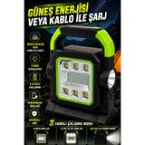 nelerbulurum Şarjlı Güneş Enerjili 40 LED El Feneri ve Kamp Lambası | 3 Modlu | Powerbank Özellikli Solar Aydınlatma Bahçe Aydınlatma