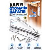 nelerbulurum Tüm Kapılara Uygun Paslanmaz Çelik Otomatik Kapı Kapama Kapı İtme Yayı Otomatik Yaylı Kapı Kapatıcı – Ayarlanabilir Gerginlikli Mekanik Kapı Kapatma Aparatı 195x50x25mm