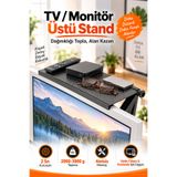 nelerbulurum TV Monitör Üstü Raf Kumanda Modem Uydu Alıcısı Gözlük Telefon Powerbank Organizer
