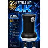 nelerbulurum Ultra HD 4K Universal Tekli LNB 0.3dB Düşük Gürültü Su Geçirmez DAHA NET GÖRÜNTÜ • DAHA GÜÇLÜ SİNYAL • KESİNTİSİZ YAYIN