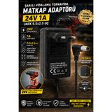 nelerbulurum Yüksek Kaliteli LED Göstergeli 24 Volt 1 Amper Şarjlı Vidalama Matkap Adaptörü 5.5x2.5mm L Uç LED Göstergeli Şarj Adaptörü | Kısa Devre Korumalı