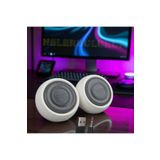 nelerbulurum Yuvarlak ses açma kapama tuşlu Pc Laptop Tv Uyumlu 1+1 Usb multimedia Mini Hoparlör (2X3WATT)