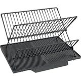 Nelia Siyah Bulaşık Altlığı ve Süzgeç - Çok Renkli - 1 Adet