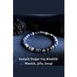 Nelleovana Sodalit Doğal Taş Bileklik 6 Mm ( Mantık, Şifa, Duygusal Denge, Sezgi, Hakikat, Algı ) Aa Kalite