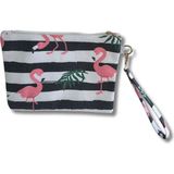 Nelson Kadın Flamingo Desenli El Askılı Portföy Clutch Çanta Vip Home Bags