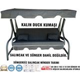 Nelson Lüks Duck Vip Salıncak Minder Seti 3 Kişilik (Süngersiz) Tenteli-Siyah-Salıncak Minder Seti