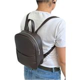 Nelson Mini Kadın Sırt Çantası-Kahverengi Suni Deri-Vip Home Bags