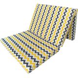 Nelson Vip Katlanır Yer Yatağı (8 cm Kalın)Sünger Yatak 80X180X8 Cm-Sarı Gri Zikzak - 80 x 180 cm