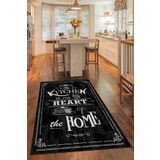 NeluxHome Kaymaz Tabanlı Makinede Yıkanabilir Dekoratif Retro Kitchen Mutfak Halısı AR465