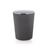 Nely Krom Kaplama Banyo Çöp Kovası - Gri - 6 Lt