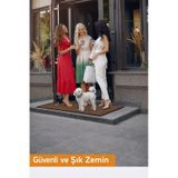 Nem Alıcı Kapı Önü Paspası 60x40 Cm %100 Polipropilen Pvc Kaymaz Taban İç & Dış Mekân Kahverengi