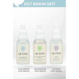 Nem Desteği & Canlandırıcı Bakım Seti | Niacinamide Serum, Hyaluronik Asit Serum & Kafein Serumu