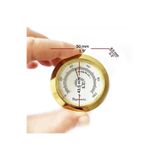 Nem Ölçer Higrometre. Analog. Metal Çerçeve. Sarı-Beyaz. 50 mm